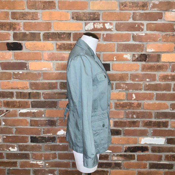 Talbots Green Linen Blend Utility Jacket Size Small - Picture 3 of 6
